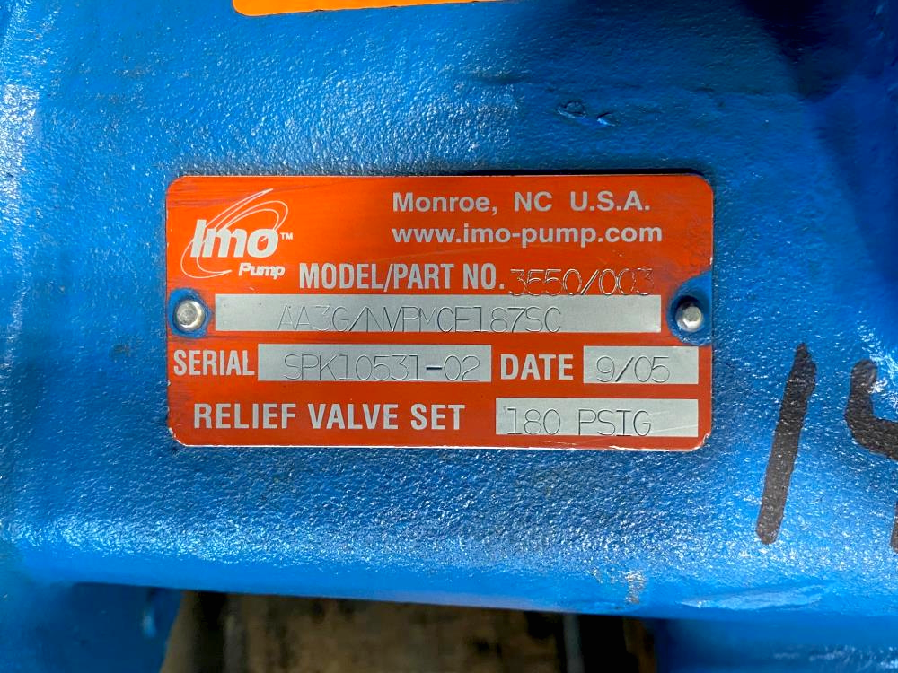 IMO 3" x 2" Pump, Model 3550/003, Part AA3G/NVPMCE187SC